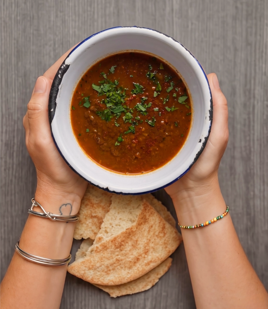 Moroccan Beef and Lentil Soup