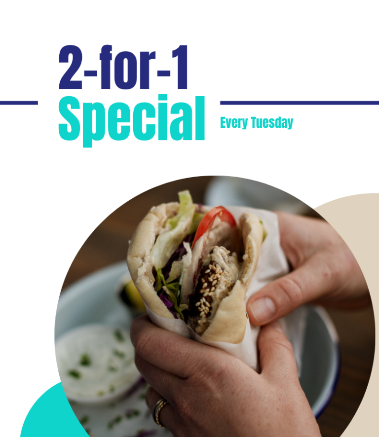 Uotaton 2-For-1 Tuesday Falafel Sandwich Special - Lebanese Bakery