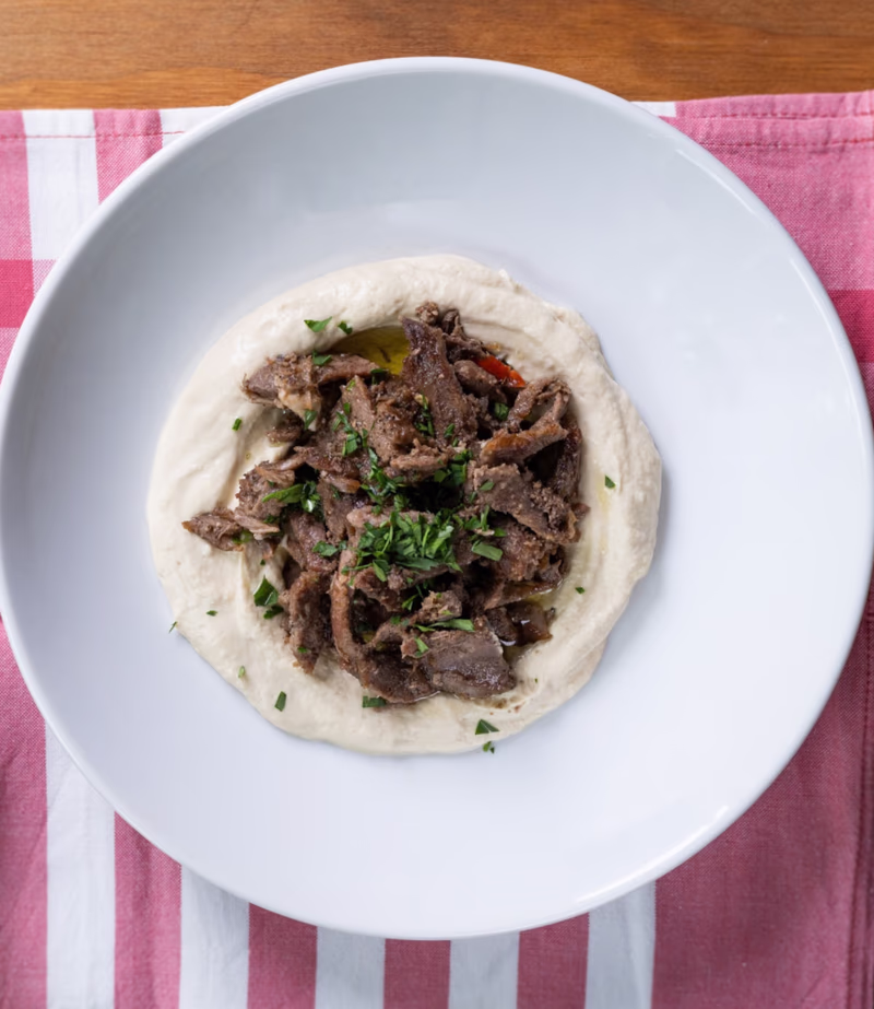 Loaded Hummus with Sliced Beef